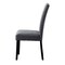 Set of 2 Modern Armless High Back Dining Chairs with Cushioned Seat with Wood Legs